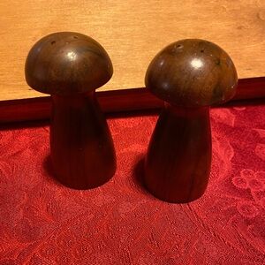 Vintage Teak Salt & Pepper Shakers Mid Century Solid Wood